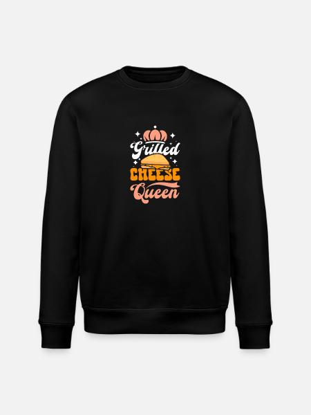 Grilled cheese queen - Stanley/Stella ROLLER Unisex Organic Sweatshirt - black