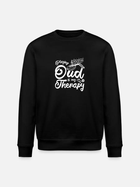 Playing Oud is my therapy - Stanley/Stella ROLLER Unisex Organic Sweatshirt - black