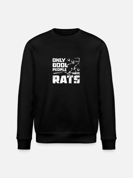 Only cool people have rats - Stanley/Stella ROLLER Unisex Organic Sweatshirt - black