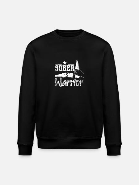 Sobriety Sober Warrior - Stanley/Stella ROLLER Unisex Organic Sweatshirt - black