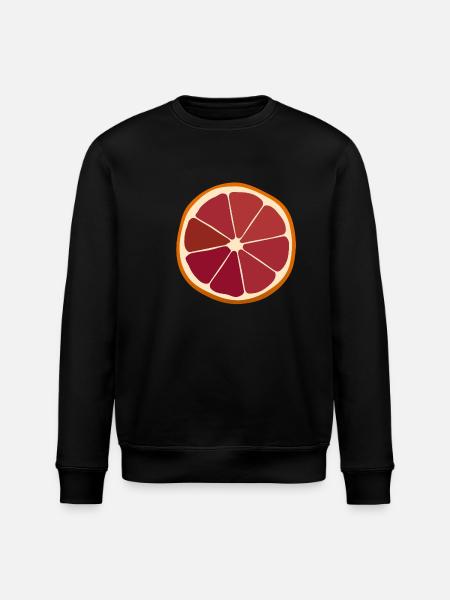 Eine Scheibe der Blutorange - Stanley/Stella Unisex Bio-Sweatshirt ROLLER - Schwarz