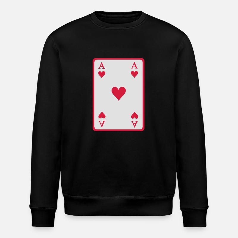 Poker Ass - Stanley/Stella Unisex Bio-Sweatshirt ROLLER - Schwarz