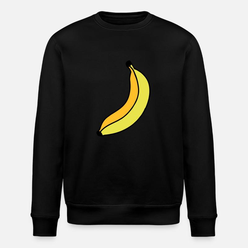 banana - Stanley/Stella ROLLER Unisex Organic Sweatshirt - black