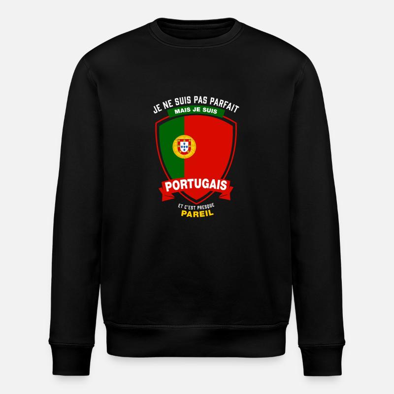 Portugais Parfait - Sweat bio ROLLER Stanley/Stella Unisexe - noir