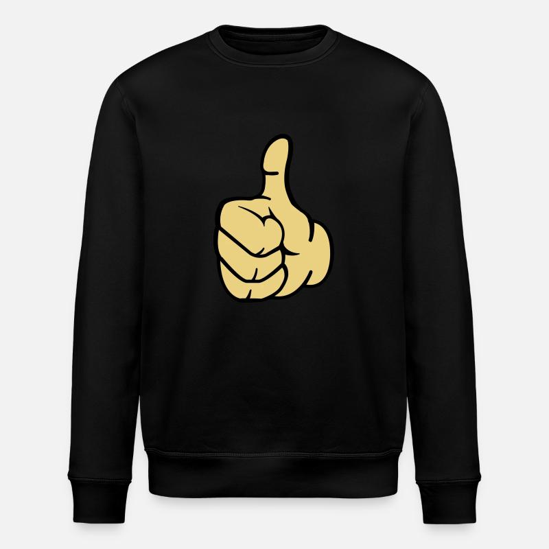 like_hand2 - Stanley/Stella ROLLER Unisex Organic Sweatshirt - black