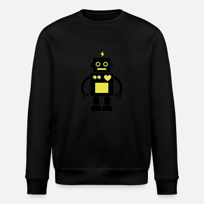 Roboter / Robot #2_2c - Stanley/Stella Unisex Bio-Sweatshirt ROLLER - Schwarz