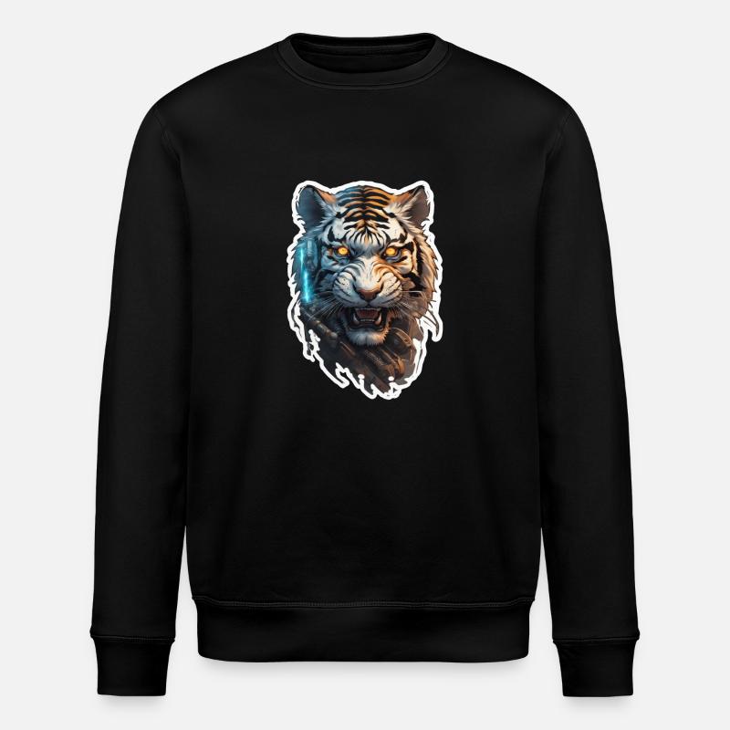 tigre tattoo cyberpunk robot - Sweat bio ROLLER Stanley/Stella Unisexe - noir