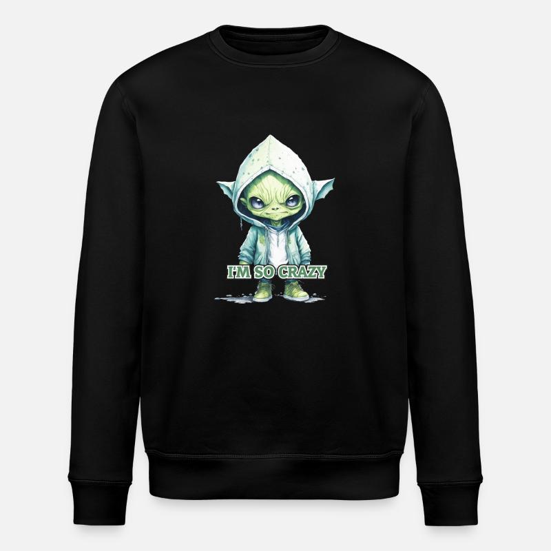 I'M SO CRAZY - Stanley/Stella Unisex Bio-Sweatshirt ROLLER - Schwarz