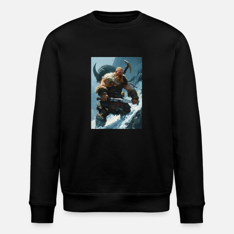 Wikinger 3 - Stanley/Stella Unisex Bio-Sweatshirt ROLLER - Schwarz