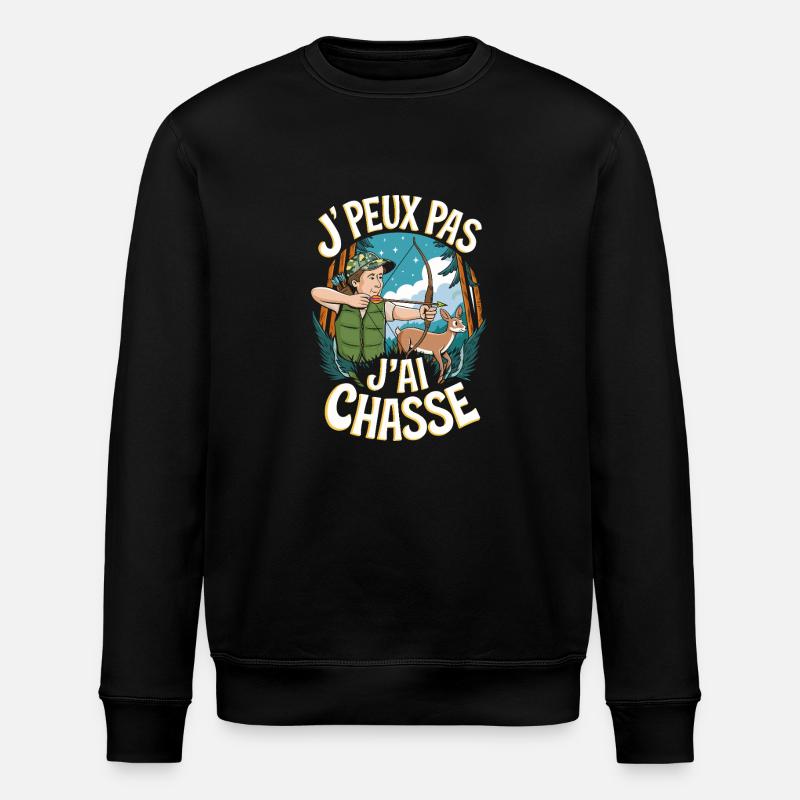 J'peux pas j'ai chasse - Sweat bio ROLLER Stanley/Stella Unisexe - noir