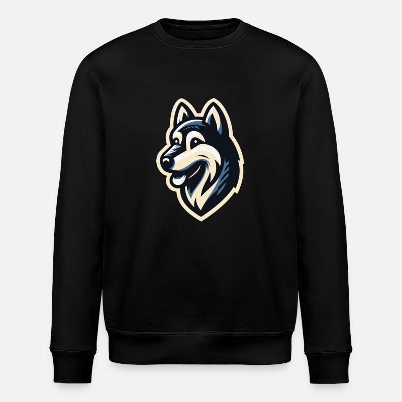 Husky de profil - Sweat bio ROLLER Stanley/Stella Unisexe - noir