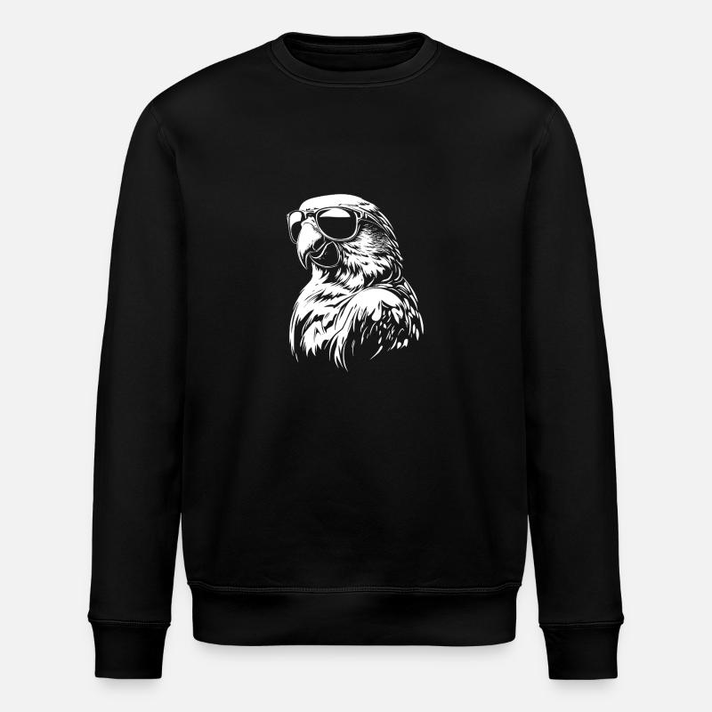 Cool Parrot Sunglasses - Stanley/Stella ROLLER Unisex Organic Sweatshirt - black