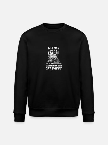 Katzen Papa - Stanley/Stella Unisex Bio-Sweatshirt ROLLER - Schwarz