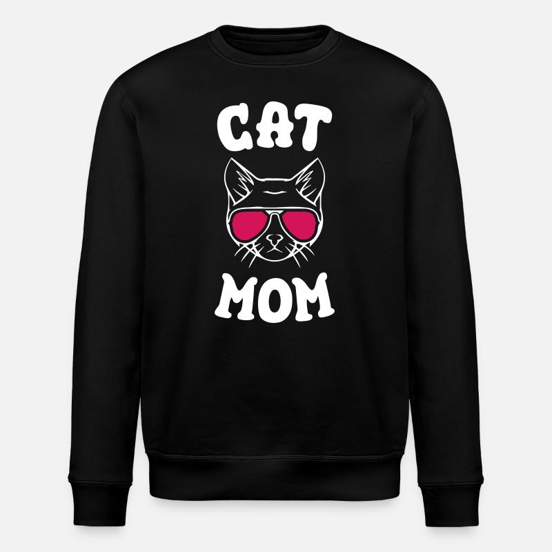 Cat Mom - Stanley/Stella Unisex Bio-Sweatshirt ROLLER - Schwarz