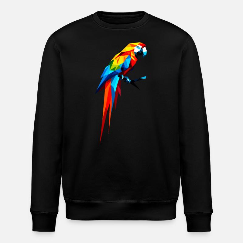 Geometrischer Ara - Stanley/Stella Unisex Bio-Sweatshirt ROLLER - Schwarz