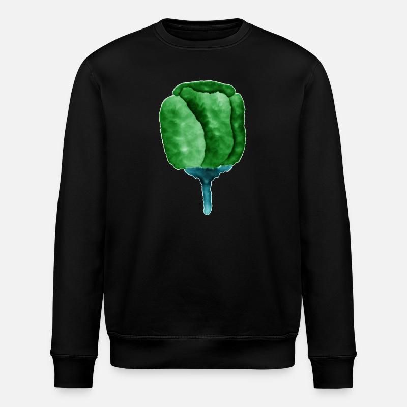 Illustration de fleur verte abstraite - Sweat bio ROLLER Stanley/Stella Unisexe - noir
