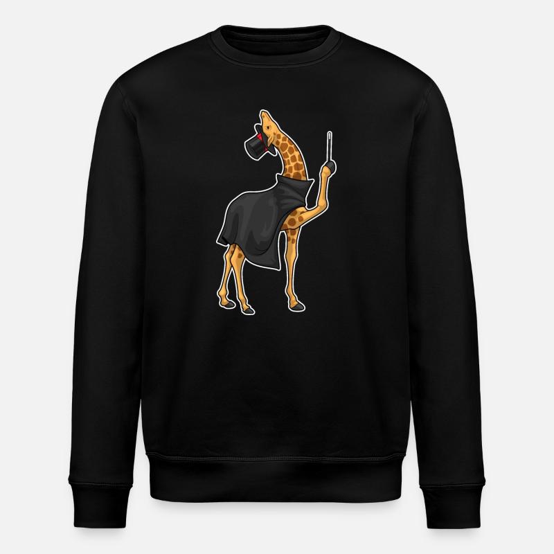Giraffe Wizard Wand - Stanley/Stella ROLLER Unisex Organic Sweatshirt - black