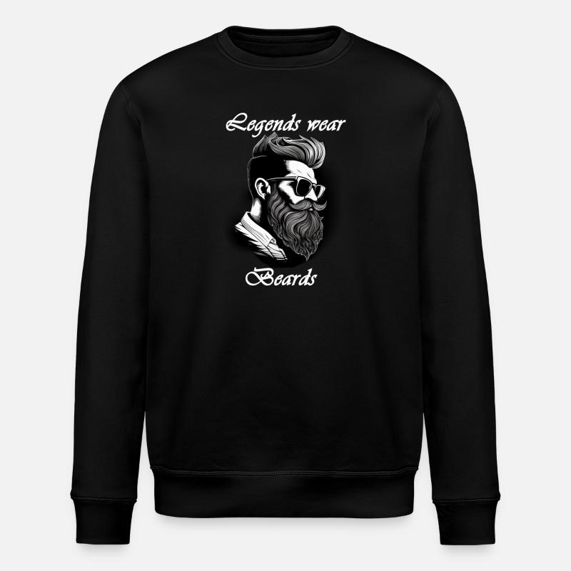 Legends wear beards weiß - Stanley/Stella Unisex Bio-Sweatshirt ROLLER - Schwarz
