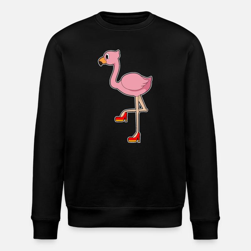 Flamingo Stöckelschuhe - Stanley/Stella Unisex Bio-Sweatshirt ROLLER - Schwarz