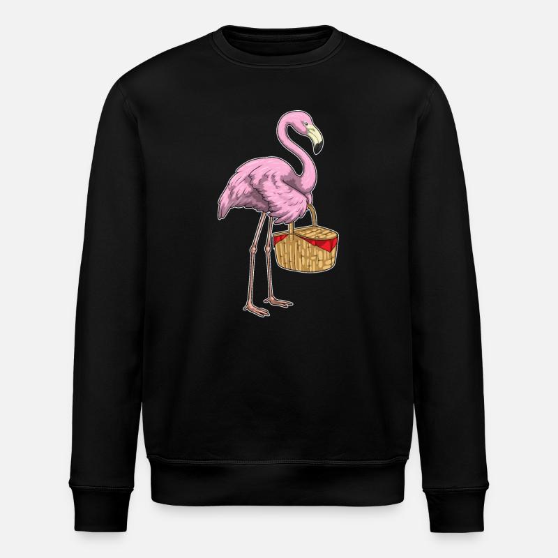 Flamingo Picknick Korb - Stanley/Stella Unisex Bio-Sweatshirt ROLLER - Schwarz