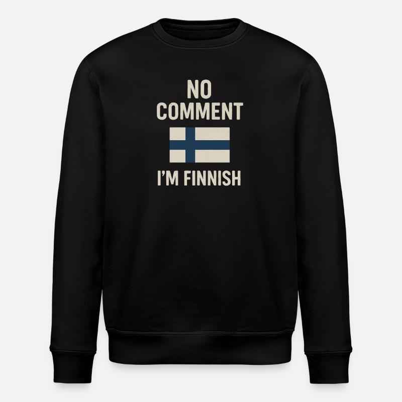 Finnische Flagge. Kein Kommentar - Stanley/Stella Unisex Bio-Sweatshirt ROLLER - Schwarz