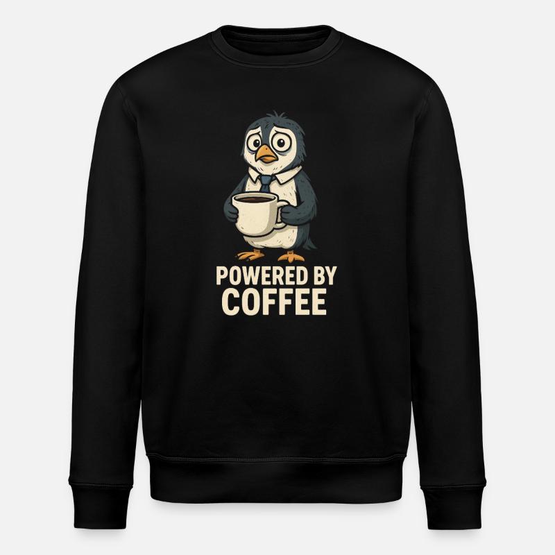 Manchot au café avec style - Sweat bio ROLLER Stanley/Stella Unisexe - noir