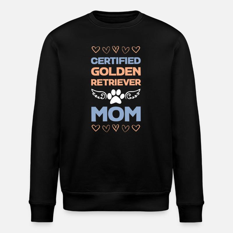 Zertifizierte Golden Retriever Mama - Stanley/Stella Unisex Bio-Sweatshirt ROLLER - Schwarz