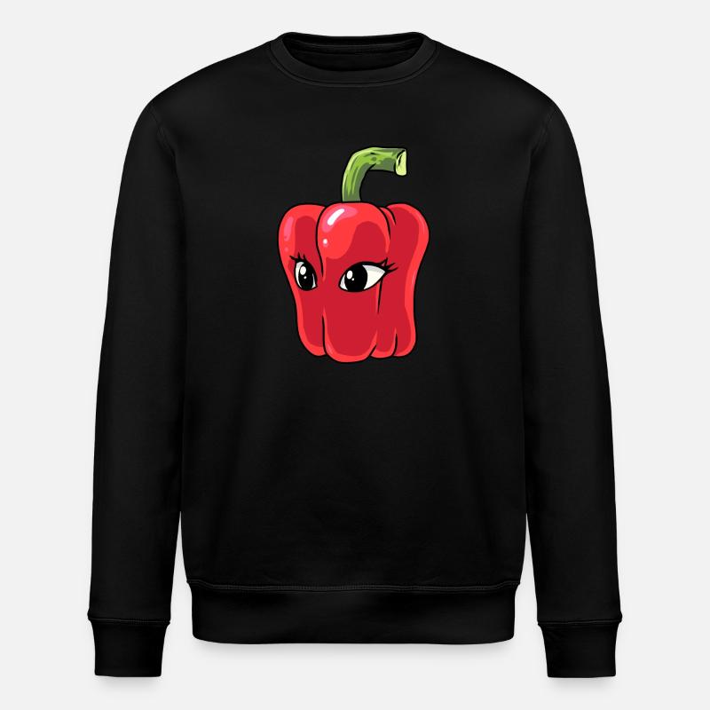 Paprika Chilli Pepperoni Spice - Stanley/Stella ROLLER Unisex Organic Sweatshirt - black