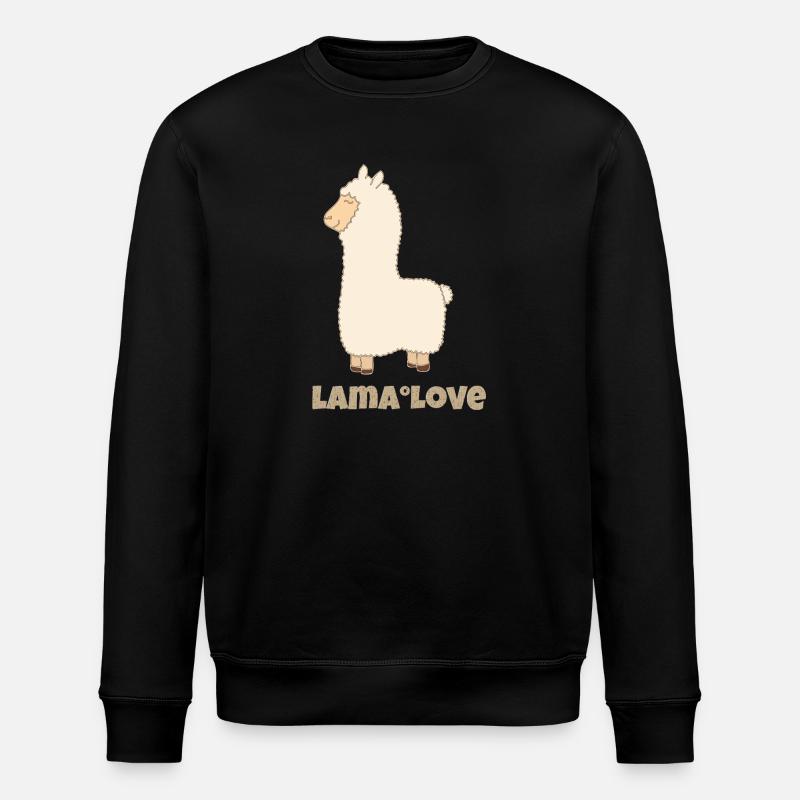 Lama Love - Stanley/Stella ROLLER Unisex Organic Sweatshirt - black