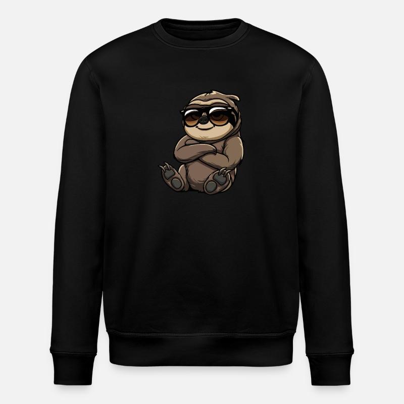 Paresseux Bande dessinée cool - Sweat bio ROLLER Stanley/Stella Unisexe - noir