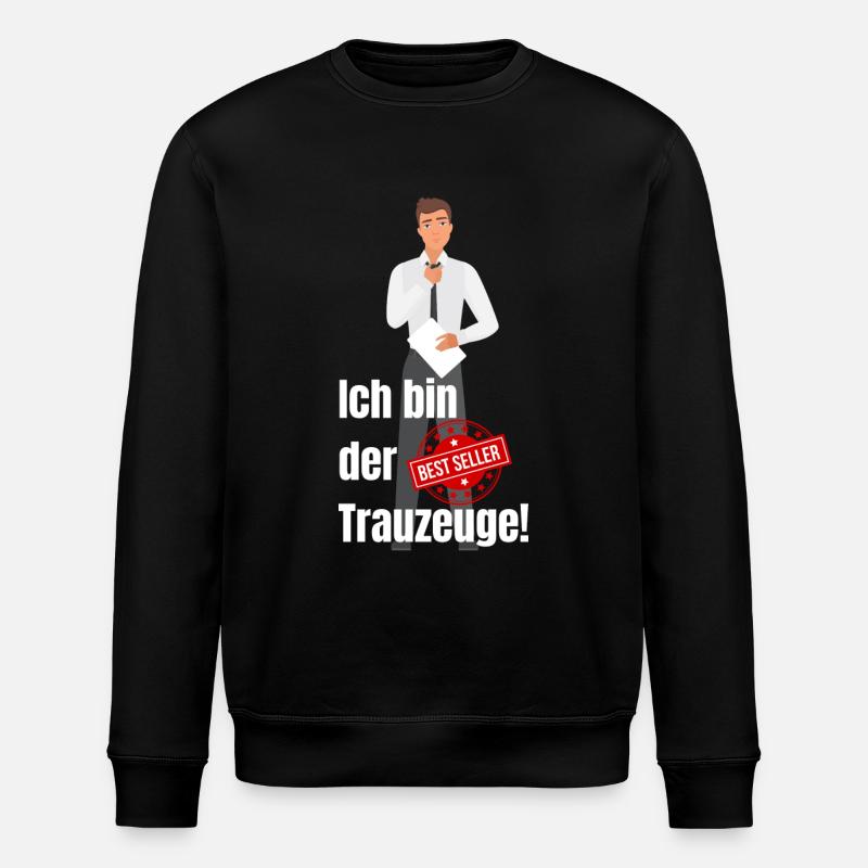 Ich bin der Trauzeuge - Stanley/Stella Unisex Bio-Sweatshirt ROLLER - Schwarz