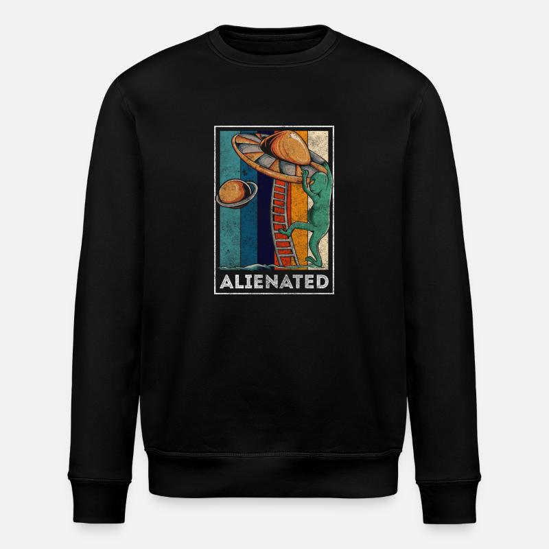 Aliens Raumschiff Erdling - Stanley/Stella Unisex Bio-Sweatshirt ROLLER - Schwarz