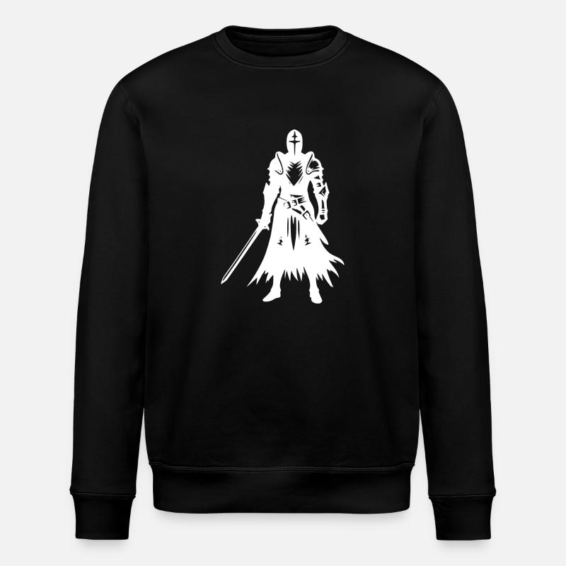 Knight with Sword - Stanley/Stella ROLLER Unisex Organic Sweatshirt - black