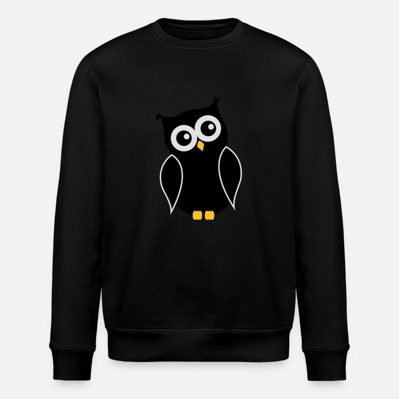 Eule01 - Stanley/Stella Unisex Bio-Sweatshirt ROLLER - Schwarz