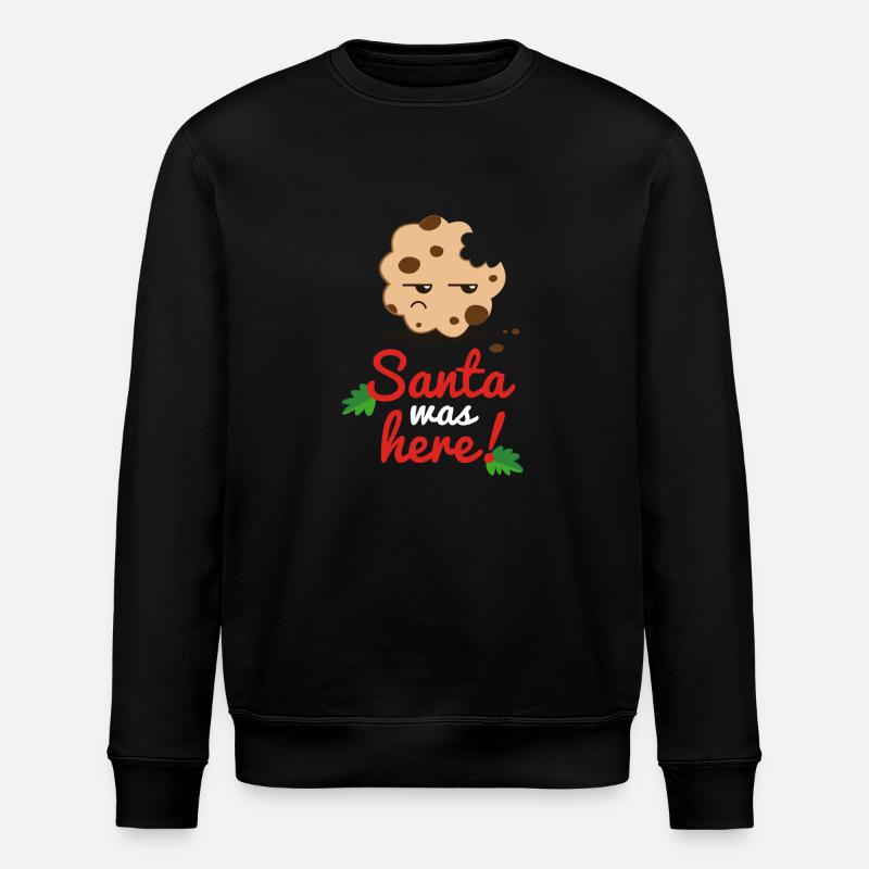 Santa was here - Stanley/Stella Unisex Bio-Sweatshirt ROLLER - Schwarz
