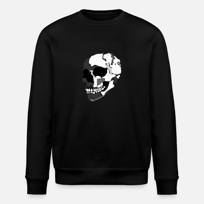 Totenschädel - Stanley/Stella Unisex Bio-Sweatshirt ROLLER - Schwarz