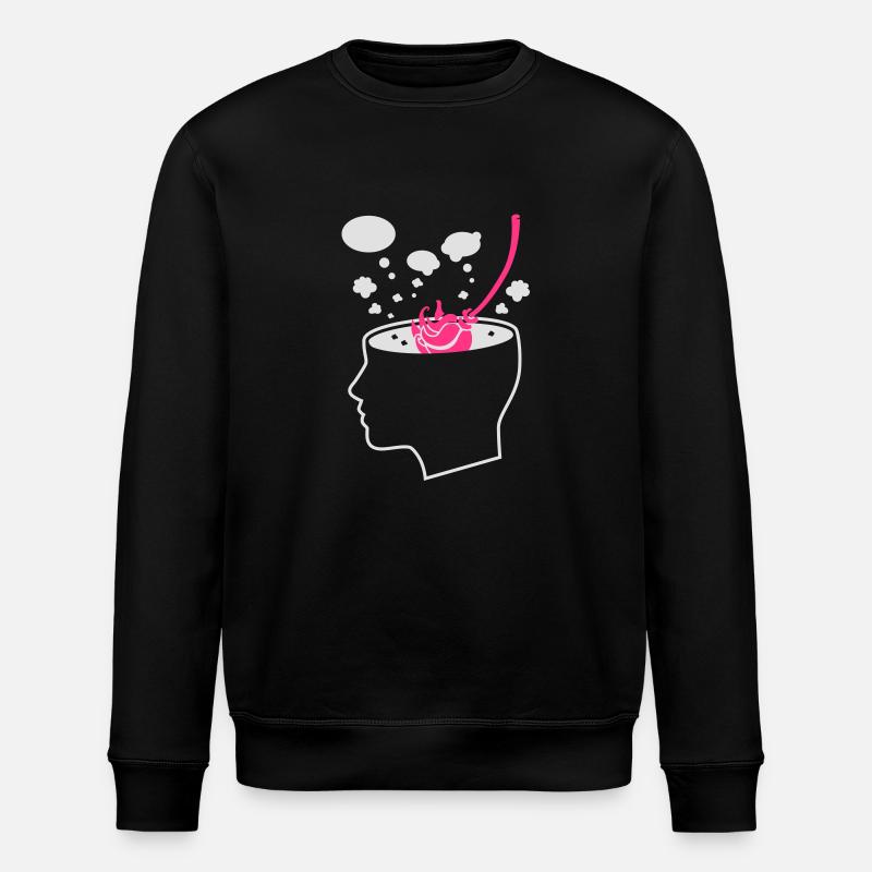Brain - Ideen - Denken - Stanley/Stella Unisex Bio-Sweatshirt ROLLER - Schwarz