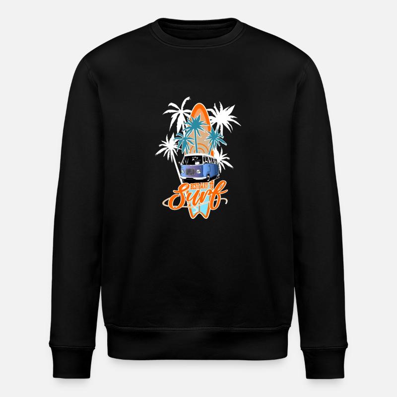 Surf - camionnette - Sweat bio ROLLER Stanley/Stella Unisexe - noir
