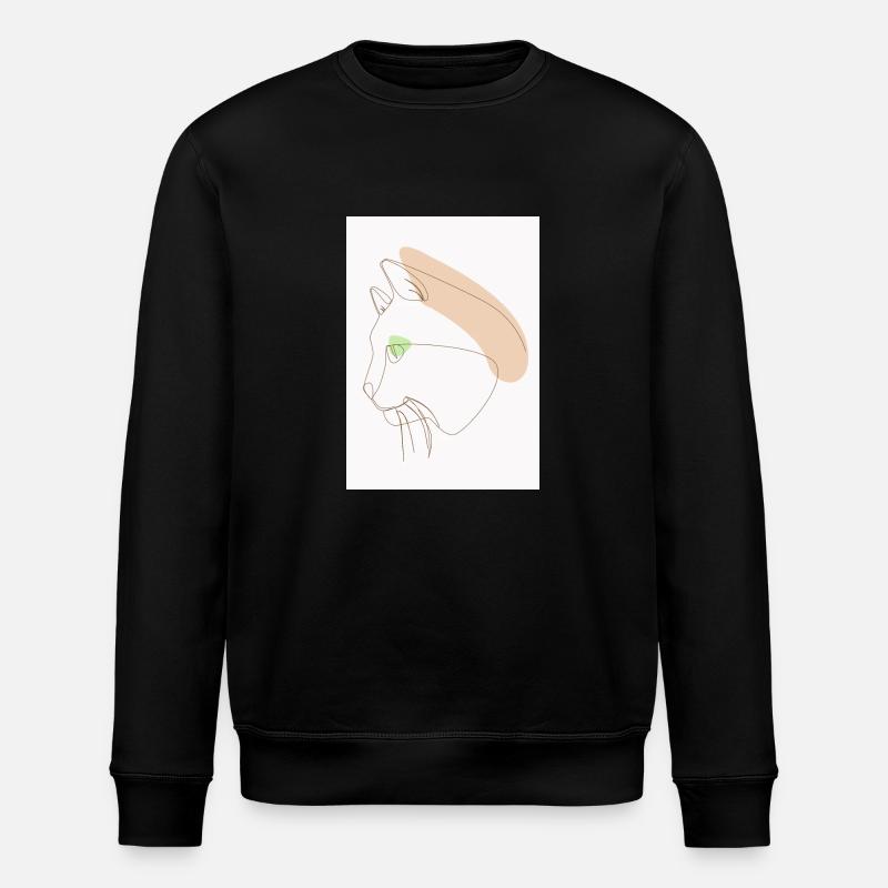 Katze - Stanley/Stella Unisex Bio-Sweatshirt ROLLER - Schwarz