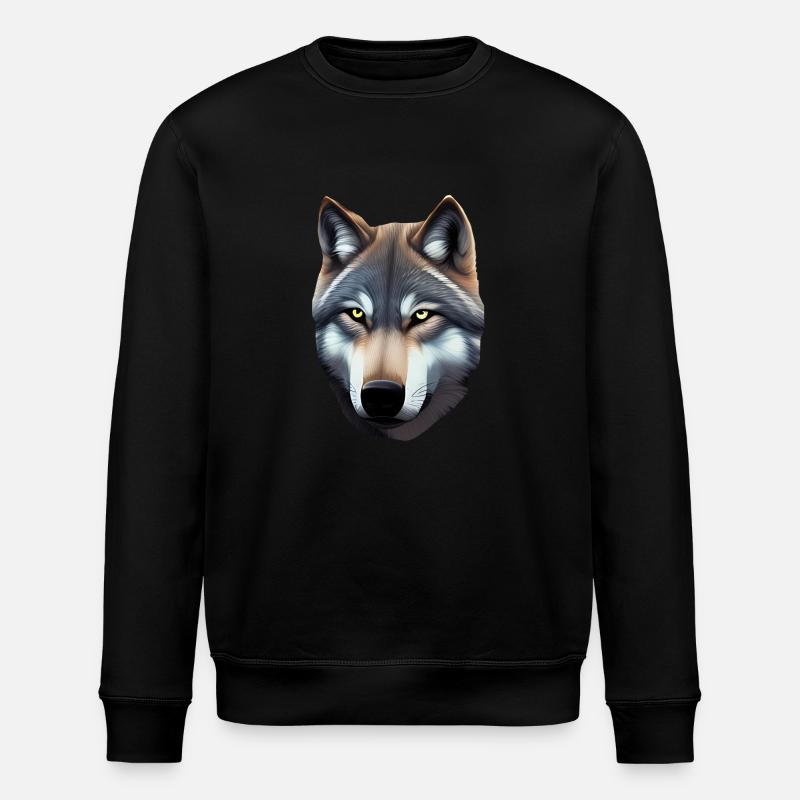 Wolf - Stanley/Stella Unisex Bio-Sweatshirt ROLLER - Schwarz