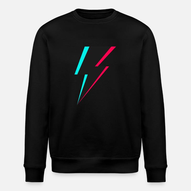 Logo de l’éclair - Sweat bio ROLLER Stanley/Stella Unisexe - noir