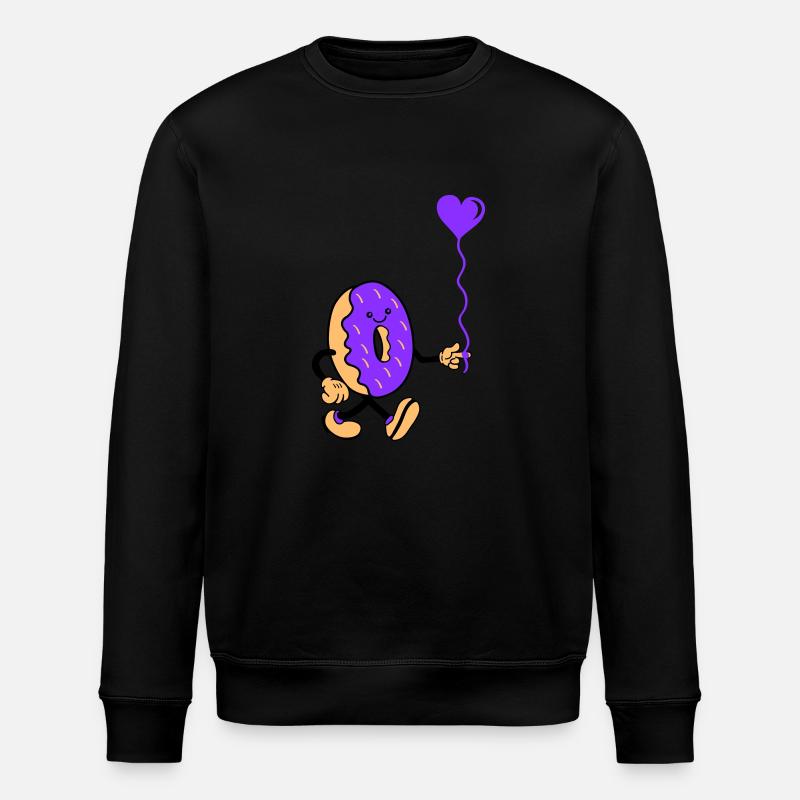 Donut Coeur de bande dessinée - Sweat bio ROLLER Stanley/Stella Unisexe - noir