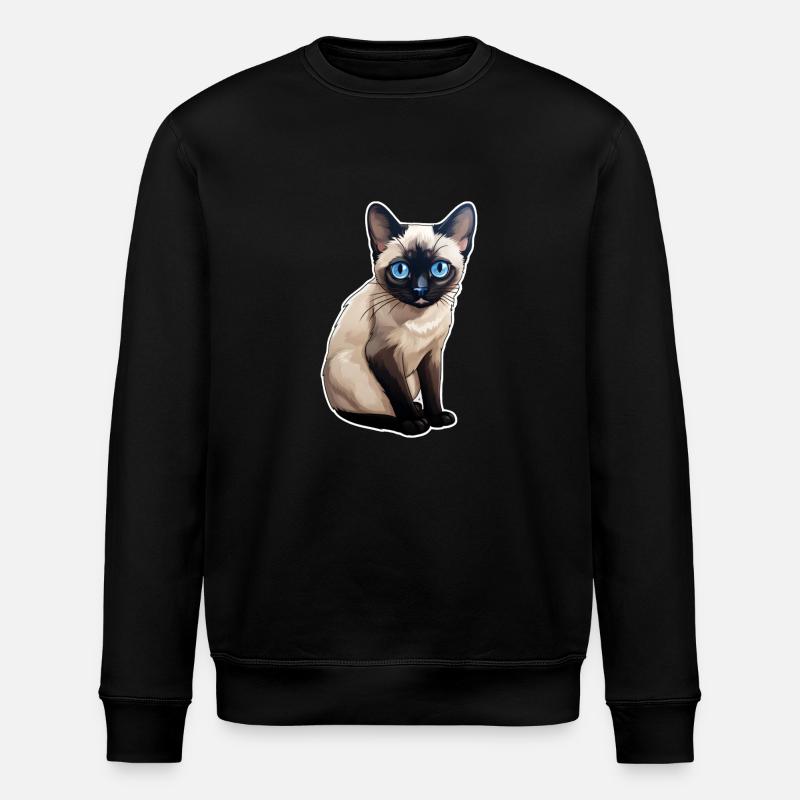 Chat siamois mignon - Sweat bio ROLLER Stanley/Stella Unisexe - noir