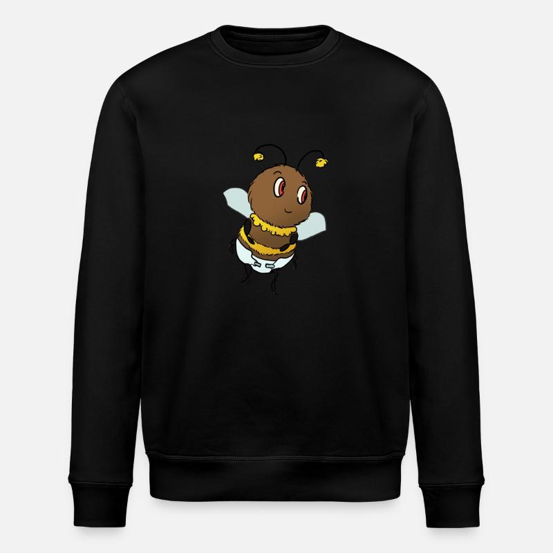 Baby-Hummel mit Windel - Stanley/Stella Unisex Bio-Sweatshirt ROLLER - Schwarz