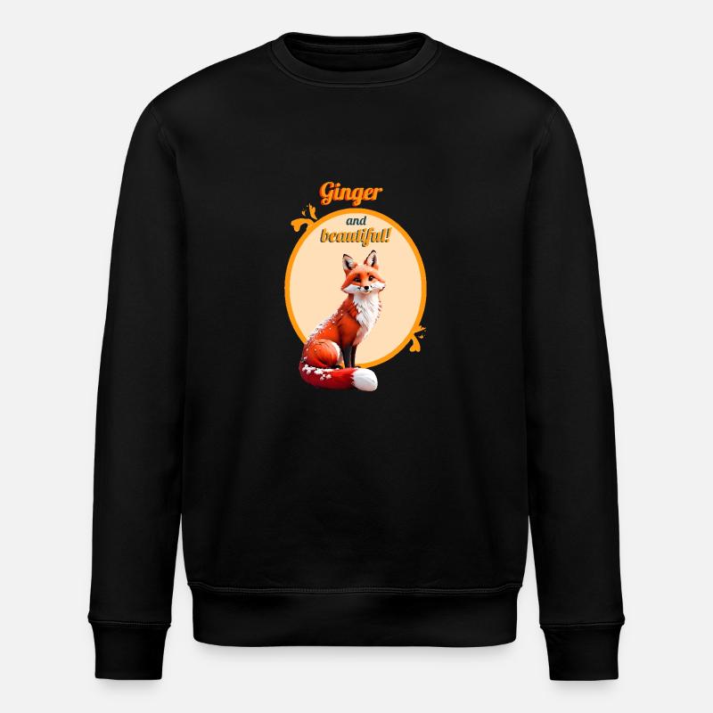 Ce beau renard roux - Sweat bio ROLLER Stanley/Stella Unisexe - noir