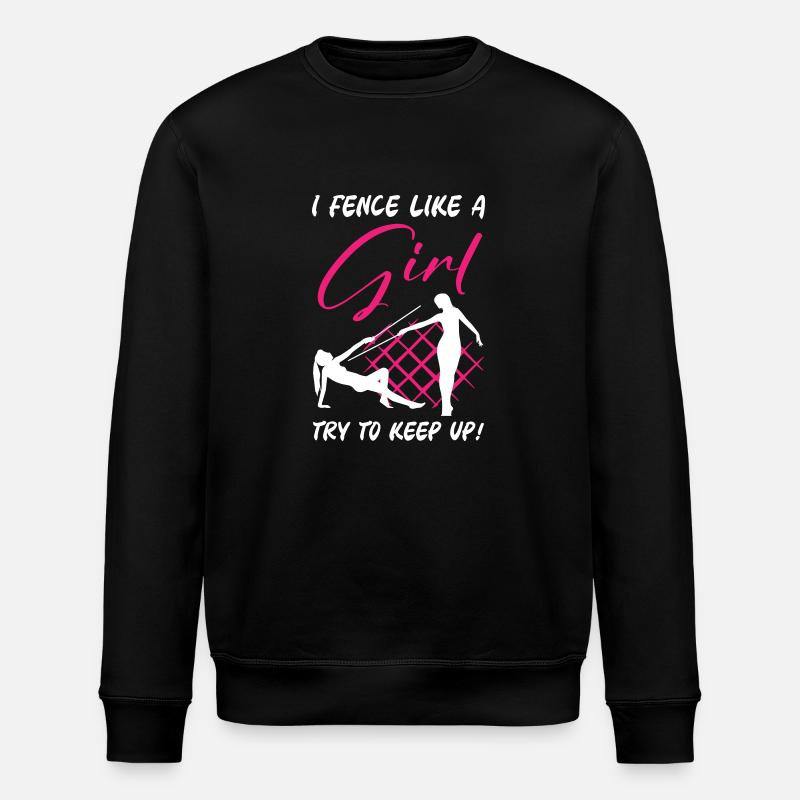 Fencing Girl - Stanley/Stella Unisex Bio-Sweatshirt ROLLER - Schwarz