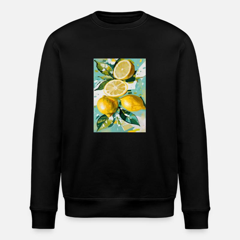 Zitronen-Stimmung - Stanley/Stella Unisex Bio-Sweatshirt ROLLER - Schwarz