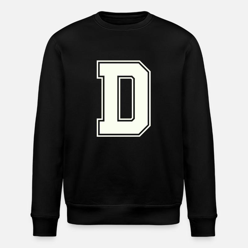 D Buchstabe - Stanley/Stella Unisex Bio-Sweatshirt ROLLER - Schwarz