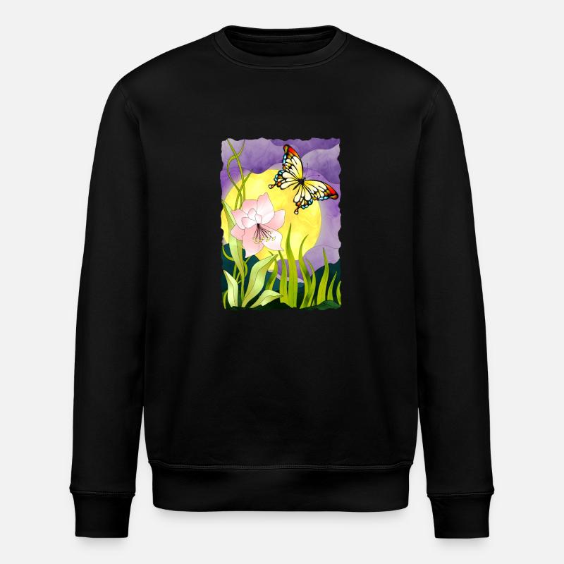 Schmetterling - Stanley/Stella Unisex Bio-Sweatshirt ROLLER - Schwarz