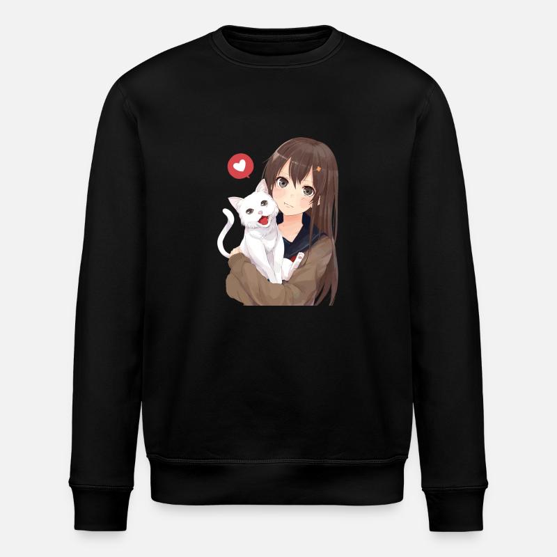 Fille avec le chat - Sweat bio ROLLER Stanley/Stella Unisexe - noir